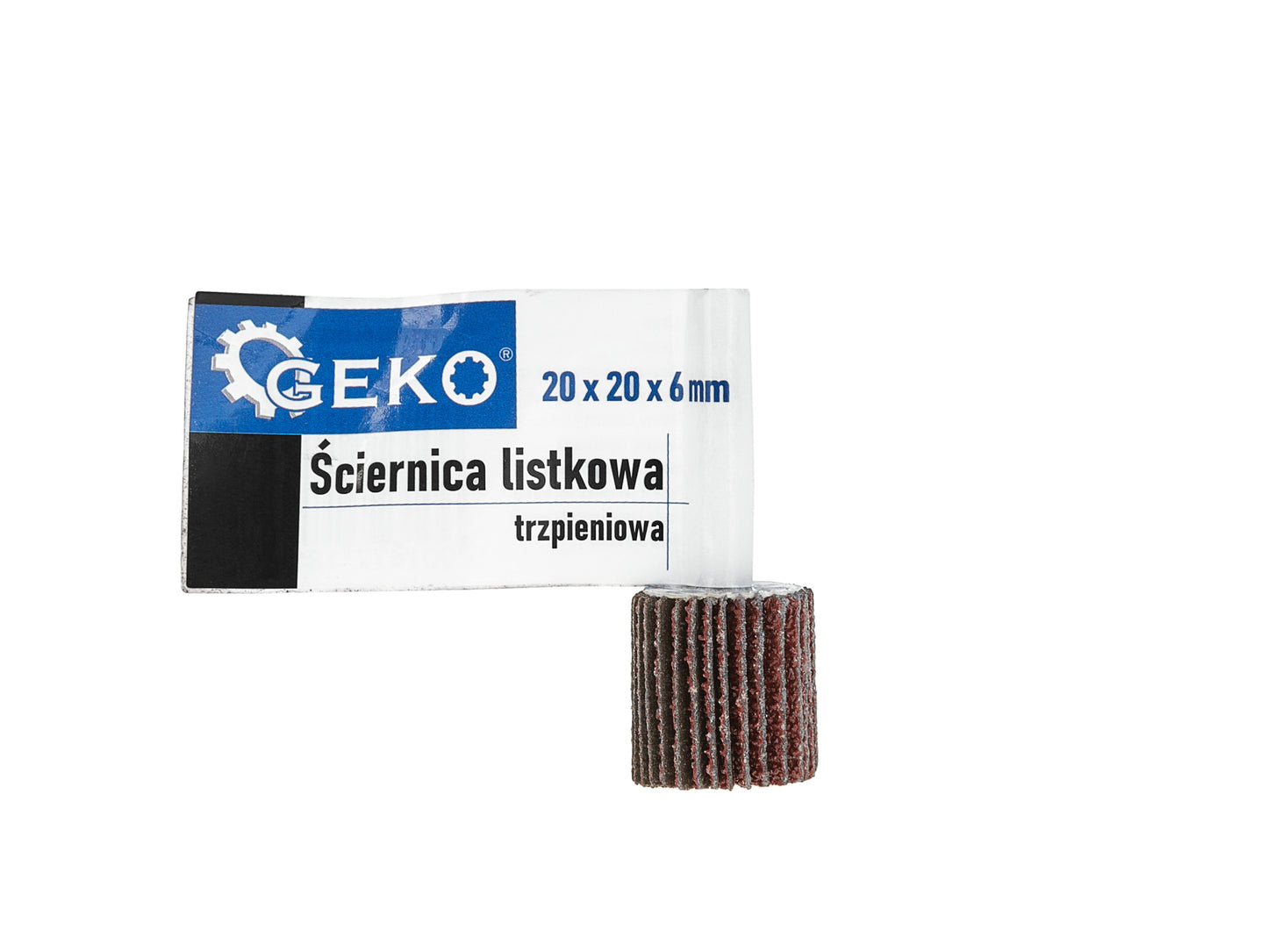 Disc abraziv cu clapete si tija, 20 x 20 x 6 mm, Geko G78729