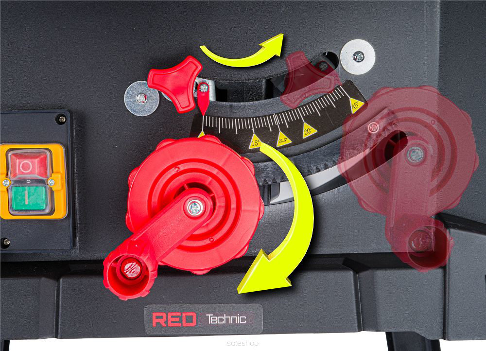 Fierastrau de banc circular, 2000W, 4800 rpm, Red Technic RTPSD0081