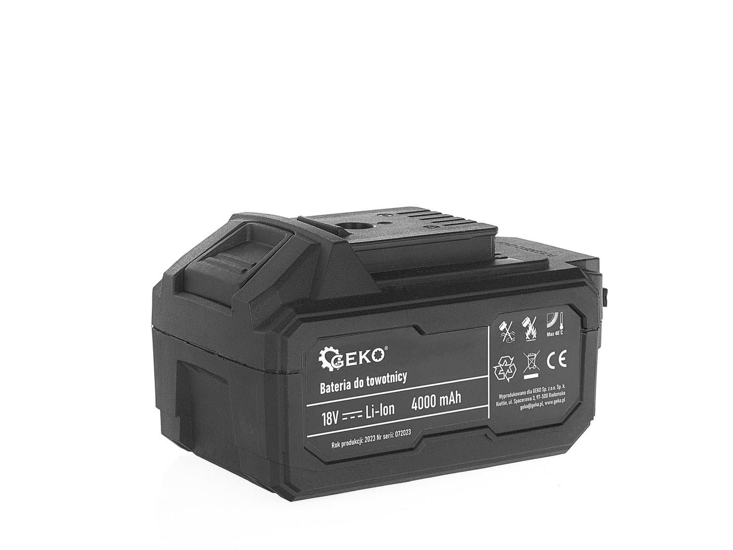 Pistol de gresat pe acumulator, 18 V, 4 Ah, Geko G80657