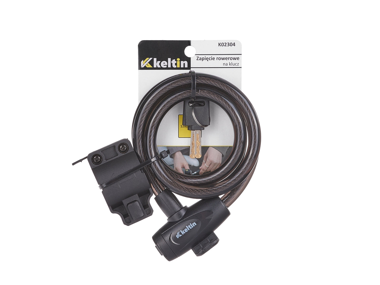 Antifurt bicicleta cu cheie, 12 x 1200 mm, Keltin K02304