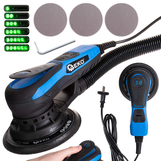 Slefuitor cu excentric fara perii, 150 mm, 350 W, viteza variabila, Geko G80811