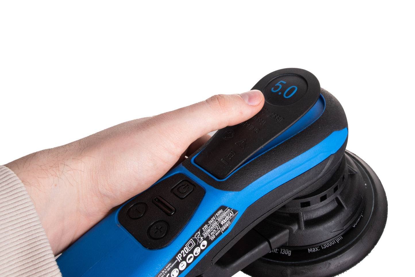 Slefuitor cu excentric fara perii, 150 mm, 350 W, viteza variabila, Geko G80811