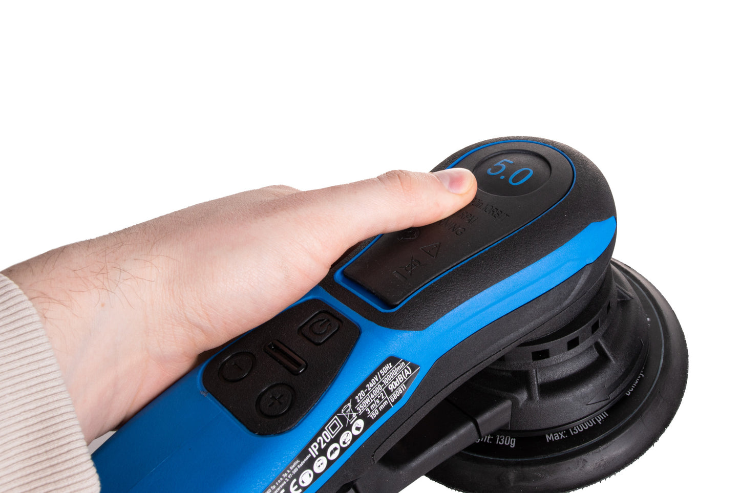 Slefuitor cu excentric fara perii, 150 mm, 350 W, viteza variabila, Geko G80811