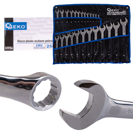 Set chei combinate, 6-36 mm, 25 elemente, Geko G11156