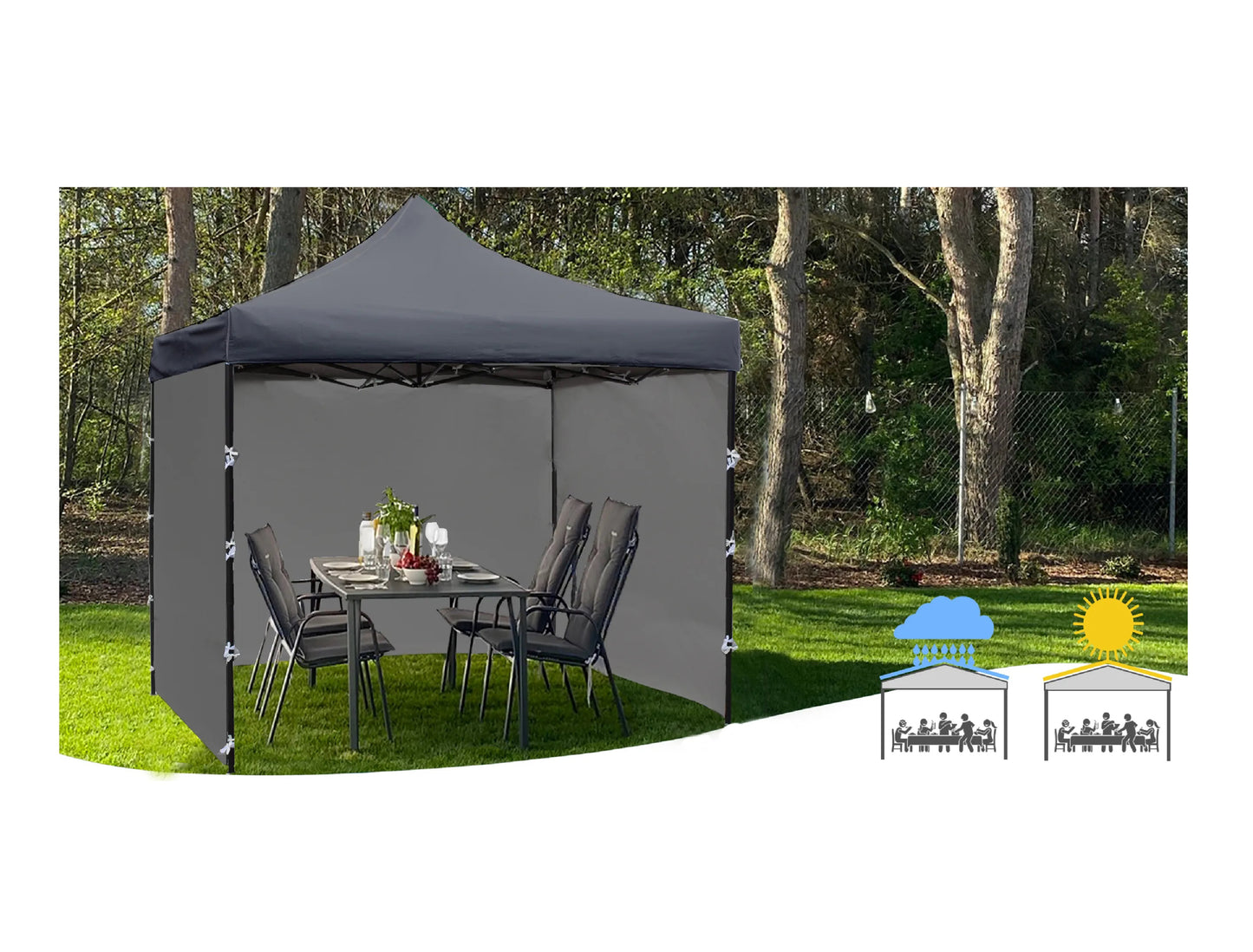 Pavilion pentru gradina Sunwaal, 300 x 300 cm, MalTec 111247