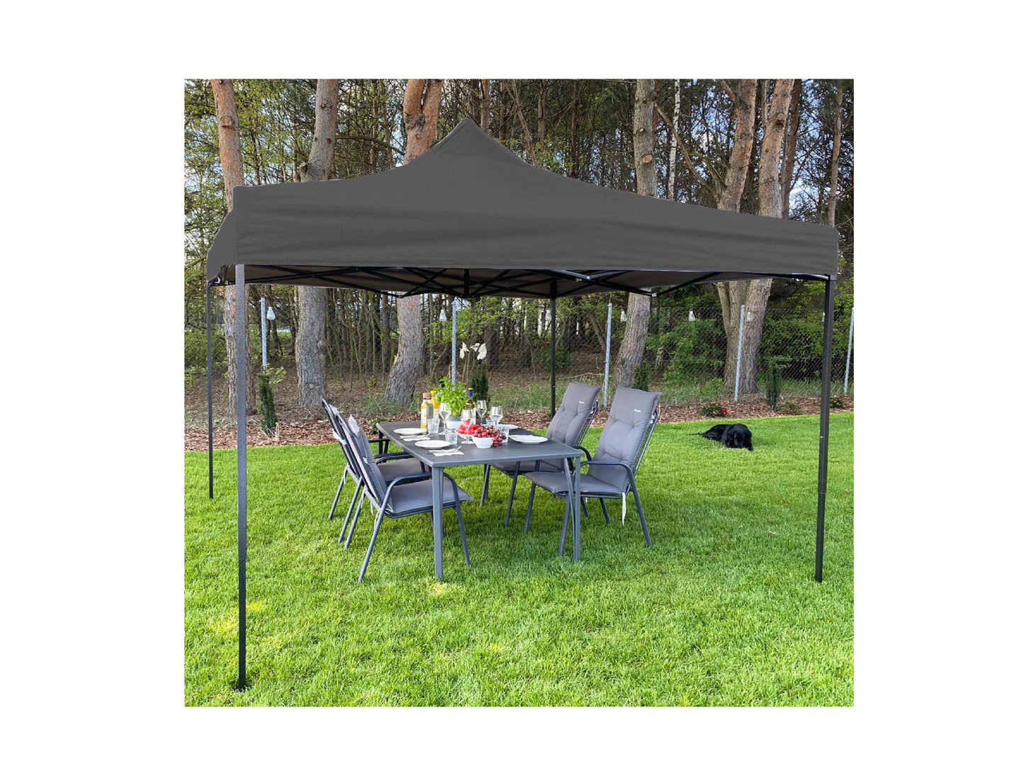 Pavilion de gradina Sunwaal, gri, 300 x 300 cm, MalTec 111248