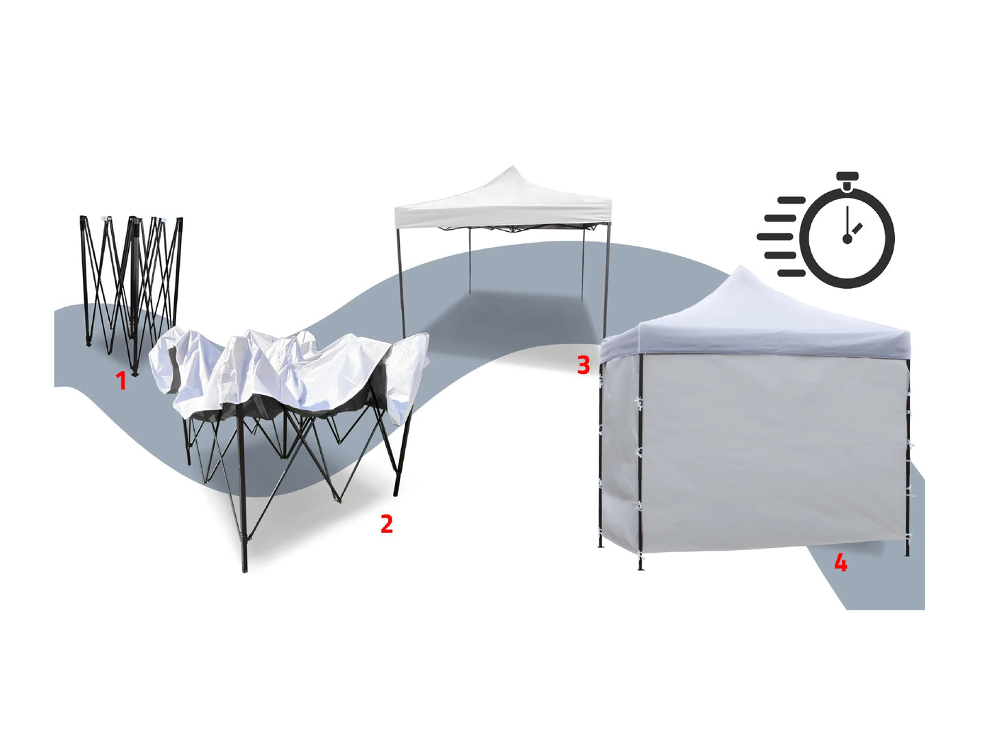 Pavilion de gradina Sunwaal alb, 300 x 300 cm, MalTec 111250