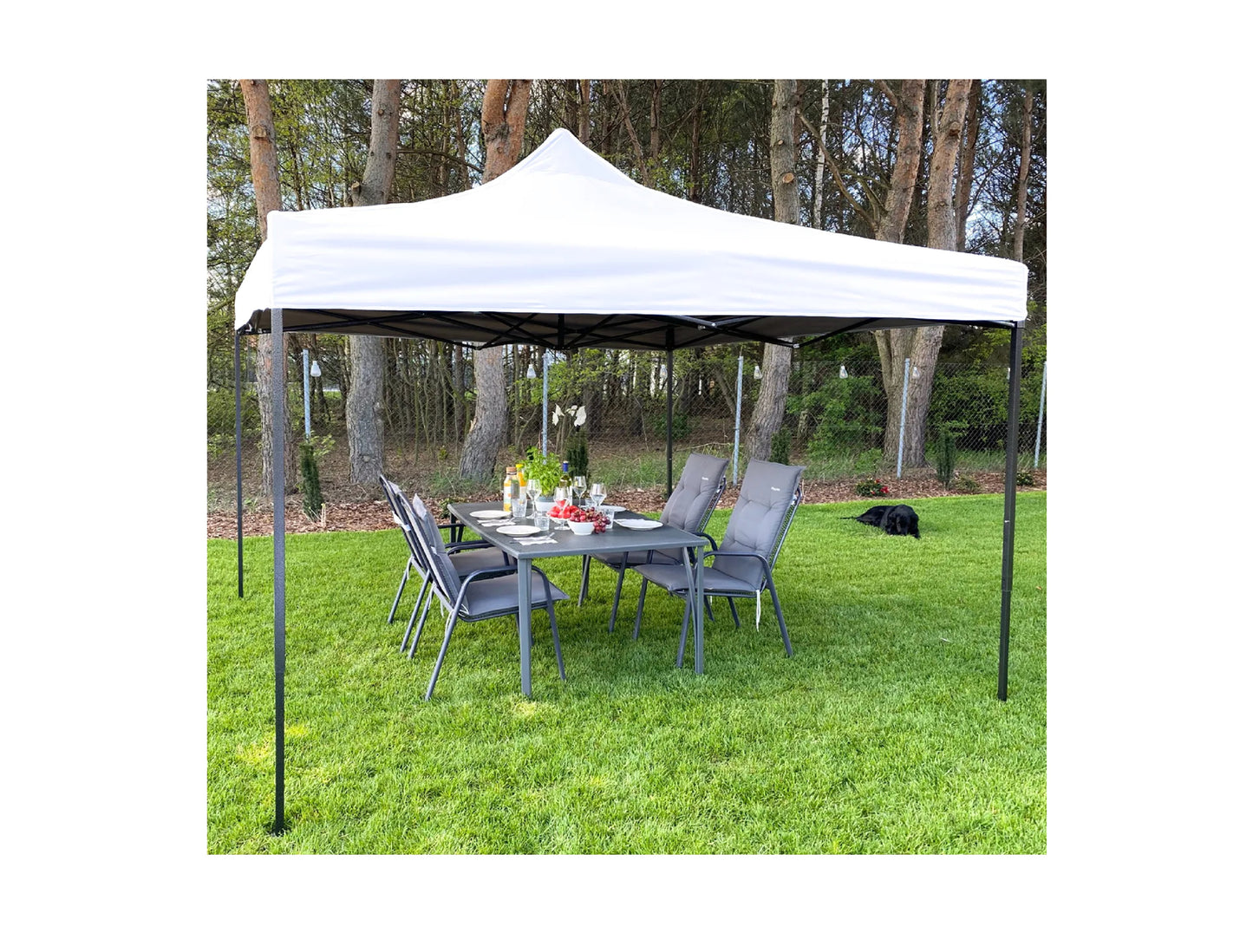 Pavilion de gradina Sunwaal alb, 300 x 300 cm, MalTec 111250