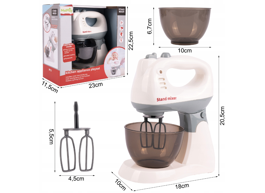 Robot de bucatarie pentru copii, 20,5 x 18 x 10 cm, MalPlay 111580