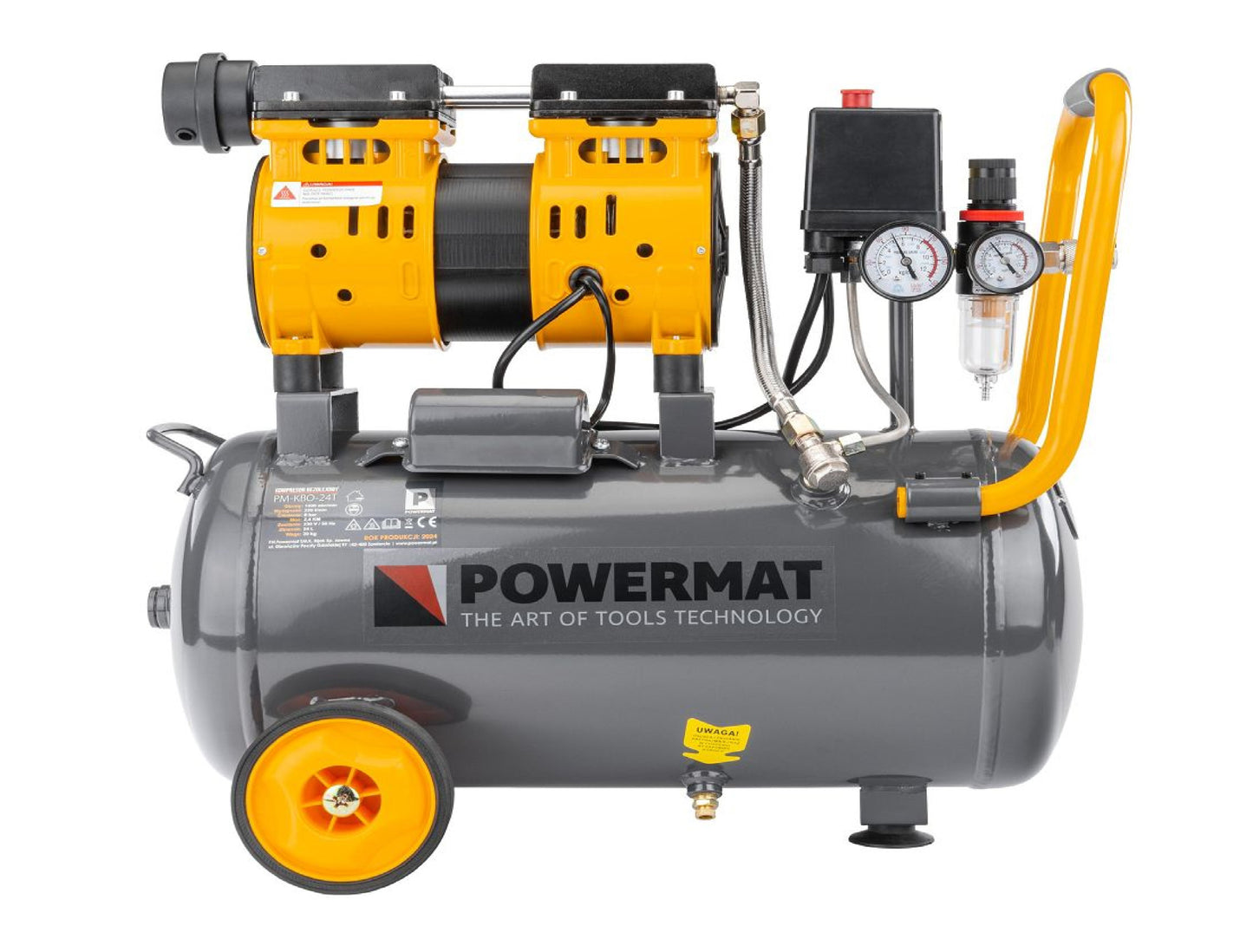 Compresor fara ulei PM-KBO-24T, 1.80 kW,  Powermat PM1283
