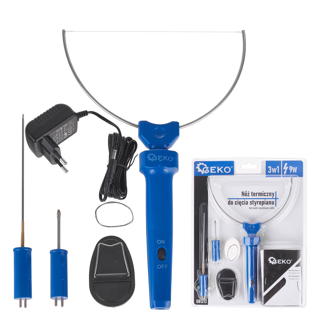 Cutit electric 3 in 1 pentru taiere polistiren, 9 W, Geko G81212