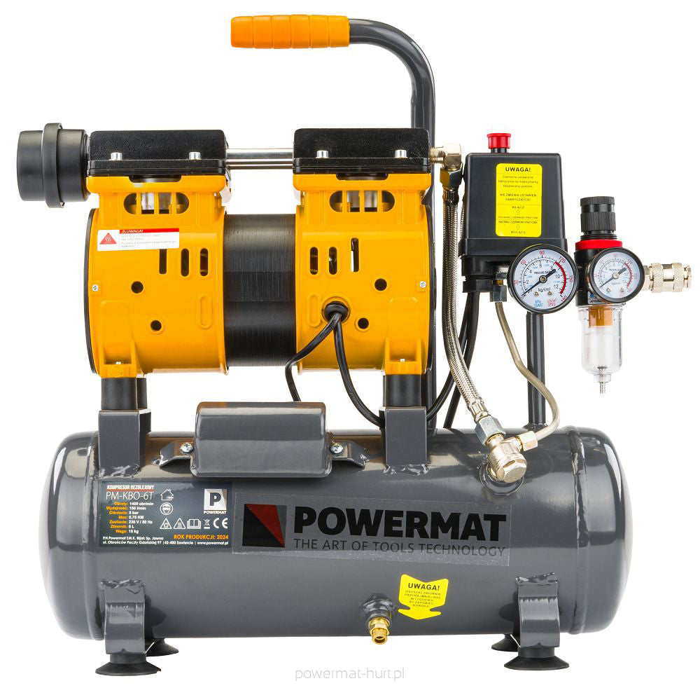 Compresor fara ulei PM-KBO-6T, 150 l / min, Powermat PM1282