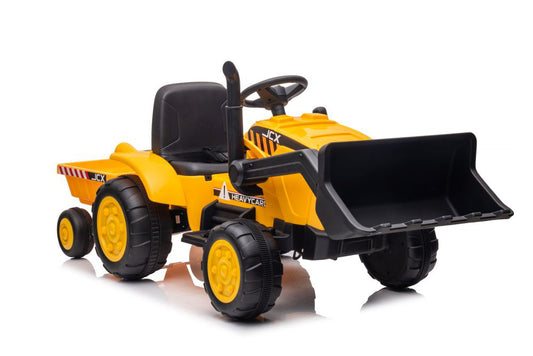 Tractor electric S617 cu remorca, galben / negru, Lean 13543