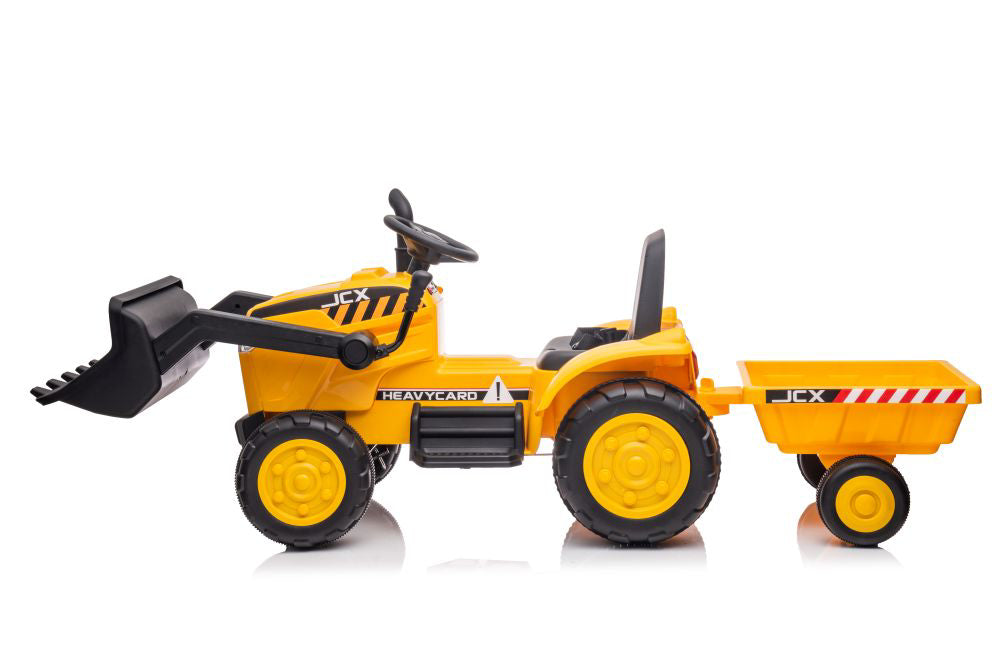 Tractor electric S617 cu remorca, galben / negru, Lean 13543