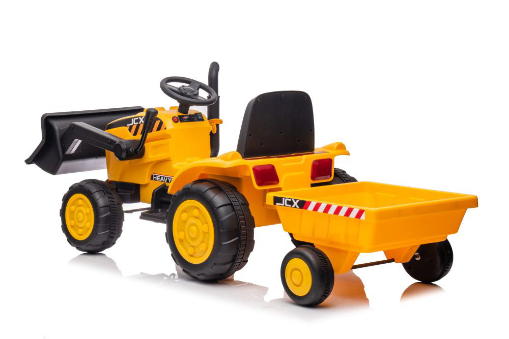 Tractor electric S617 cu remorca, galben / negru, Lean 13543