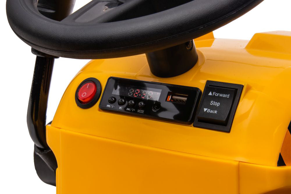 Tractor electric S617 cu remorca, galben / negru, Lean 13543