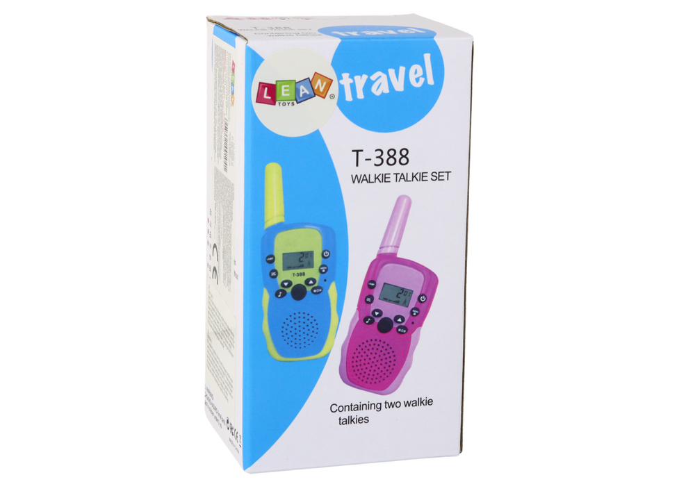 Set Walkie Talkie, 14 x 5 x 2 cm, galben / albastru, raza de actiune 3 km Lean 17283