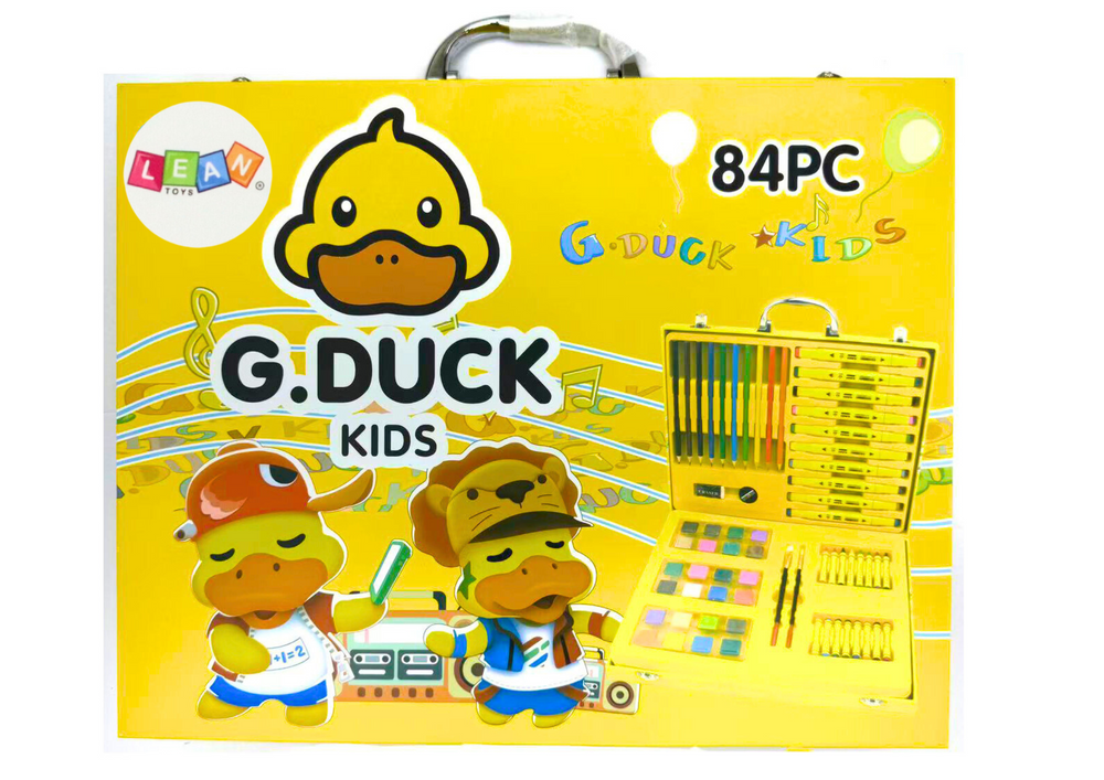 Set pictura, valiza cu model de rata, 34.5 x 28.5 x 4.5 cm, 84 elemente, Lean 20389