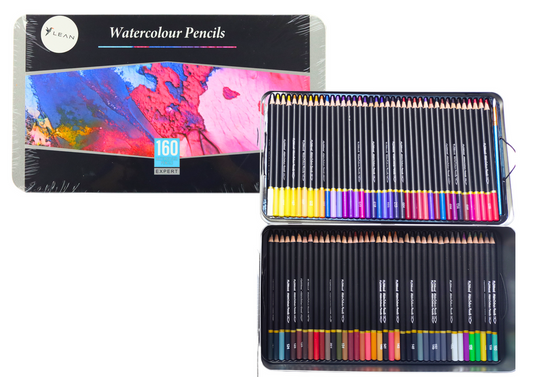 Set creioane colorate solubile in apa, 160 culori, Lean 20393