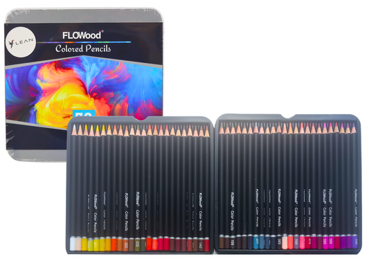 Set creioane colorate, 72 culori, cutie de metal, Lean 20395