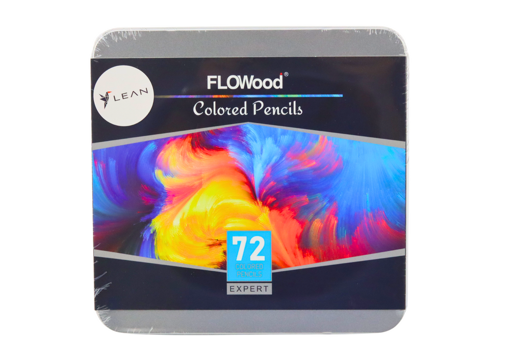 Set creioane colorate, 72 culori, cutie de metal, Lean 20395