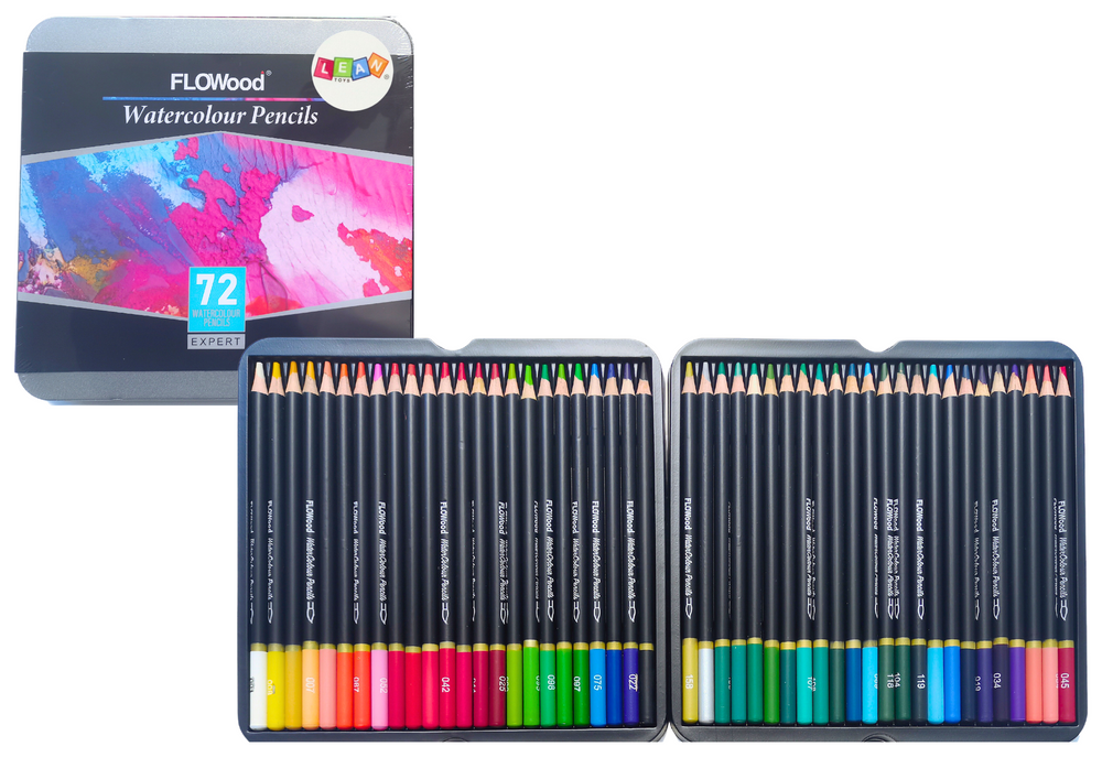 Set creioane colorate solubile in apa, 72 elemente, Lean 20396