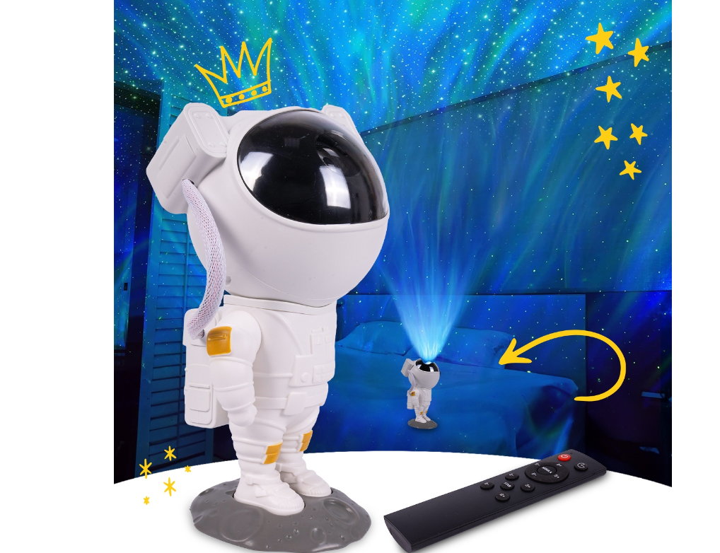 Lampa de veghe astronaut cu proiector si telecomanda, MalPlay 111872