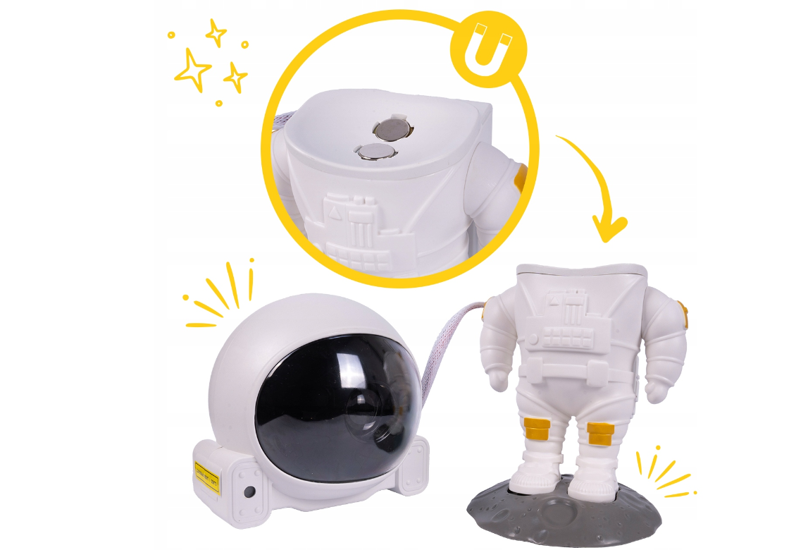 Lampa de veghe astronaut cu proiector si telecomanda, MalPlay 111872