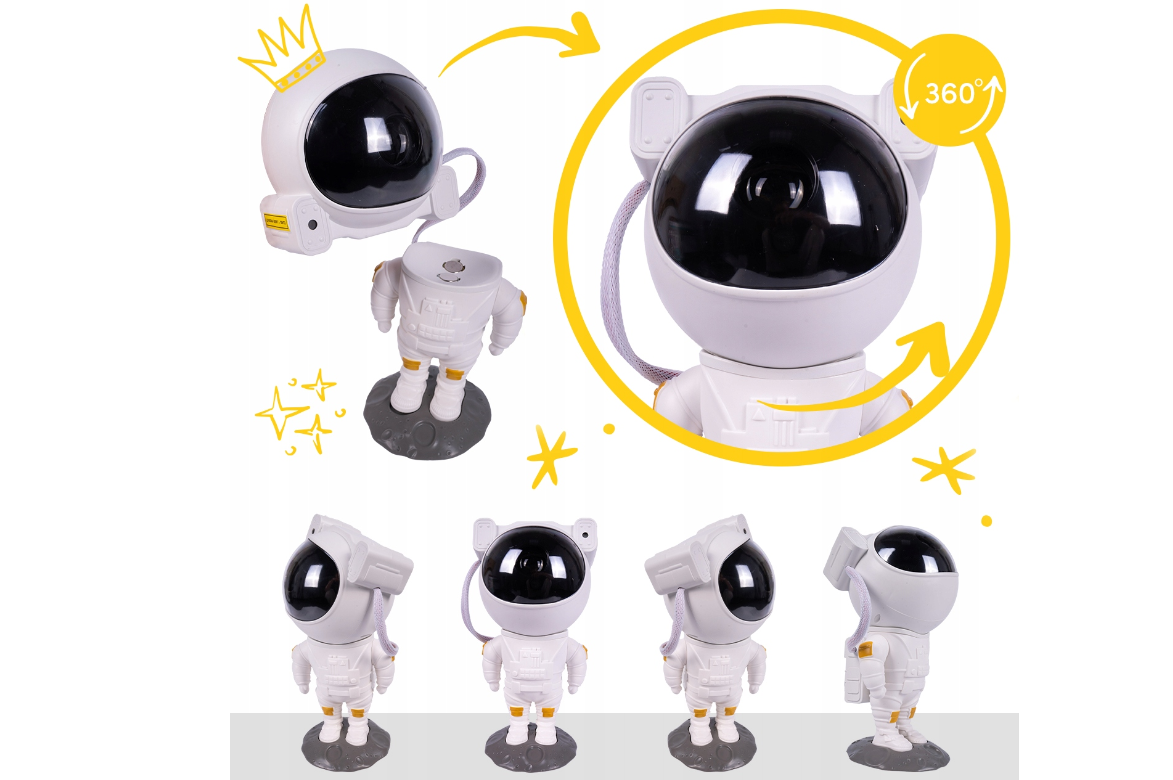 Lampa de veghe astronaut cu proiector si telecomanda, MalPlay 111872