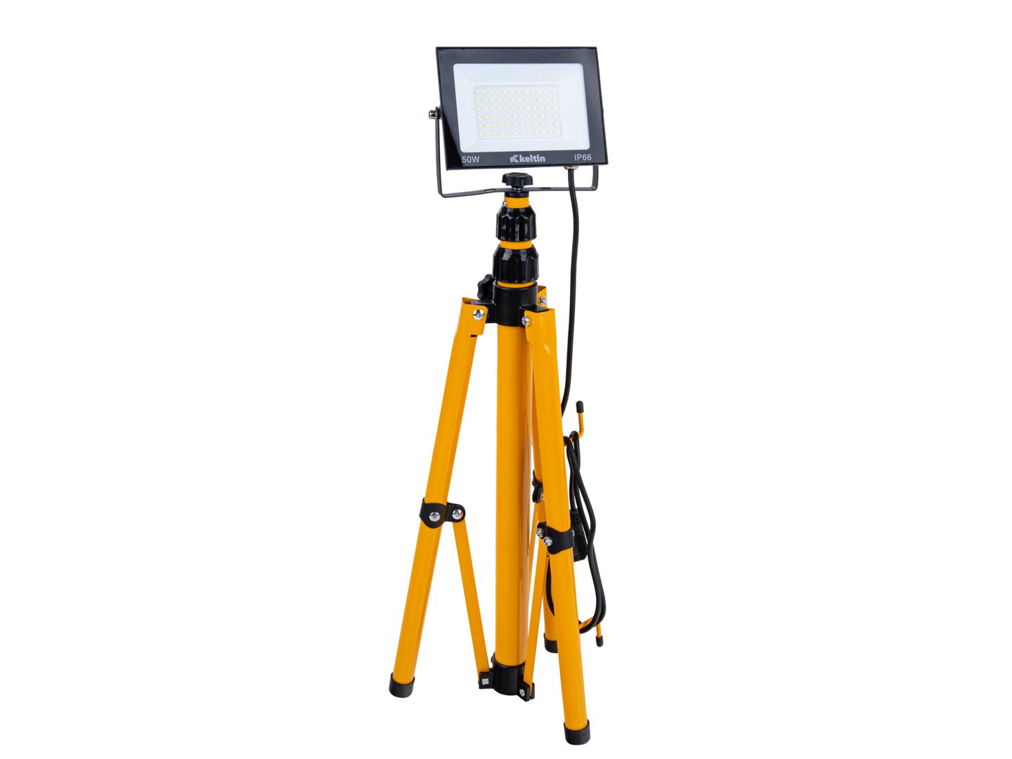 Proiector LED cu proiector telescopic pentru constructii, 50 W, alb neutru, 4500 K, Keltin K02066