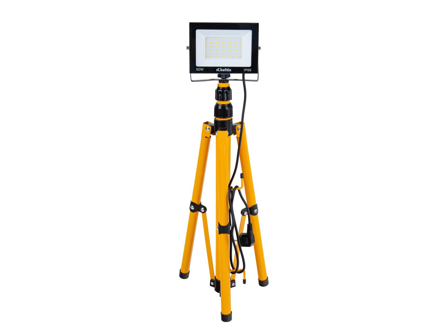 Proiector LED cu proiector telescopic pentru constructii, 50 W, alb neutru, 4500 K, Keltin K02066