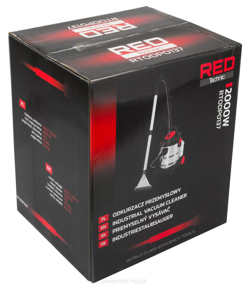 Aspirator industrial umed / uscat, 2000 W, Red Technic RTODP0137