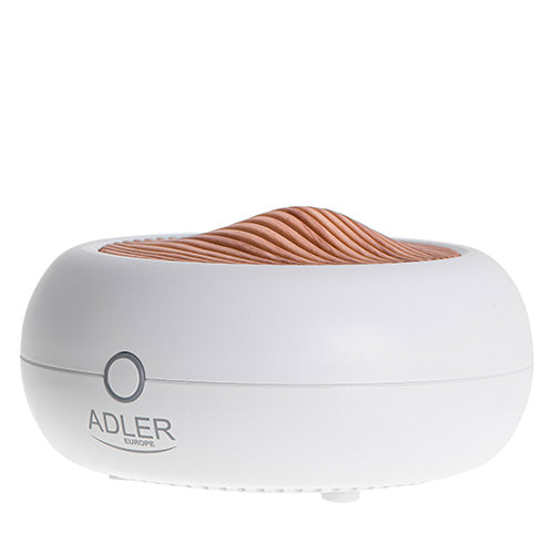 Difuzor aromaterapie cu ultrasunete, lumina LED, USB, rezervor 70 ml, 3 moduri de functionare, alb, Adler AD7969