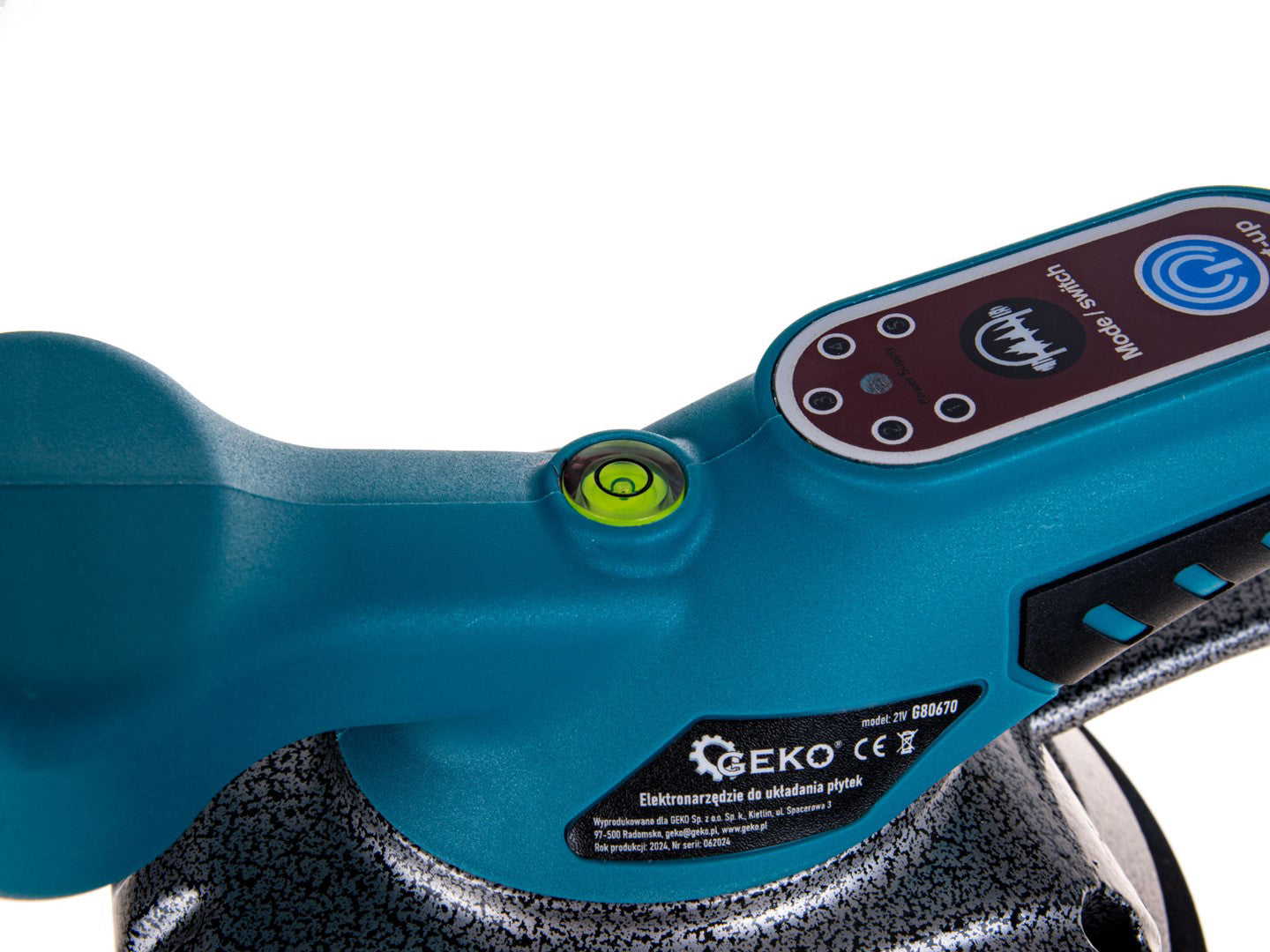 Ventuza vibranta pentru gresie cu acumulator, 21 V, Geko G80670