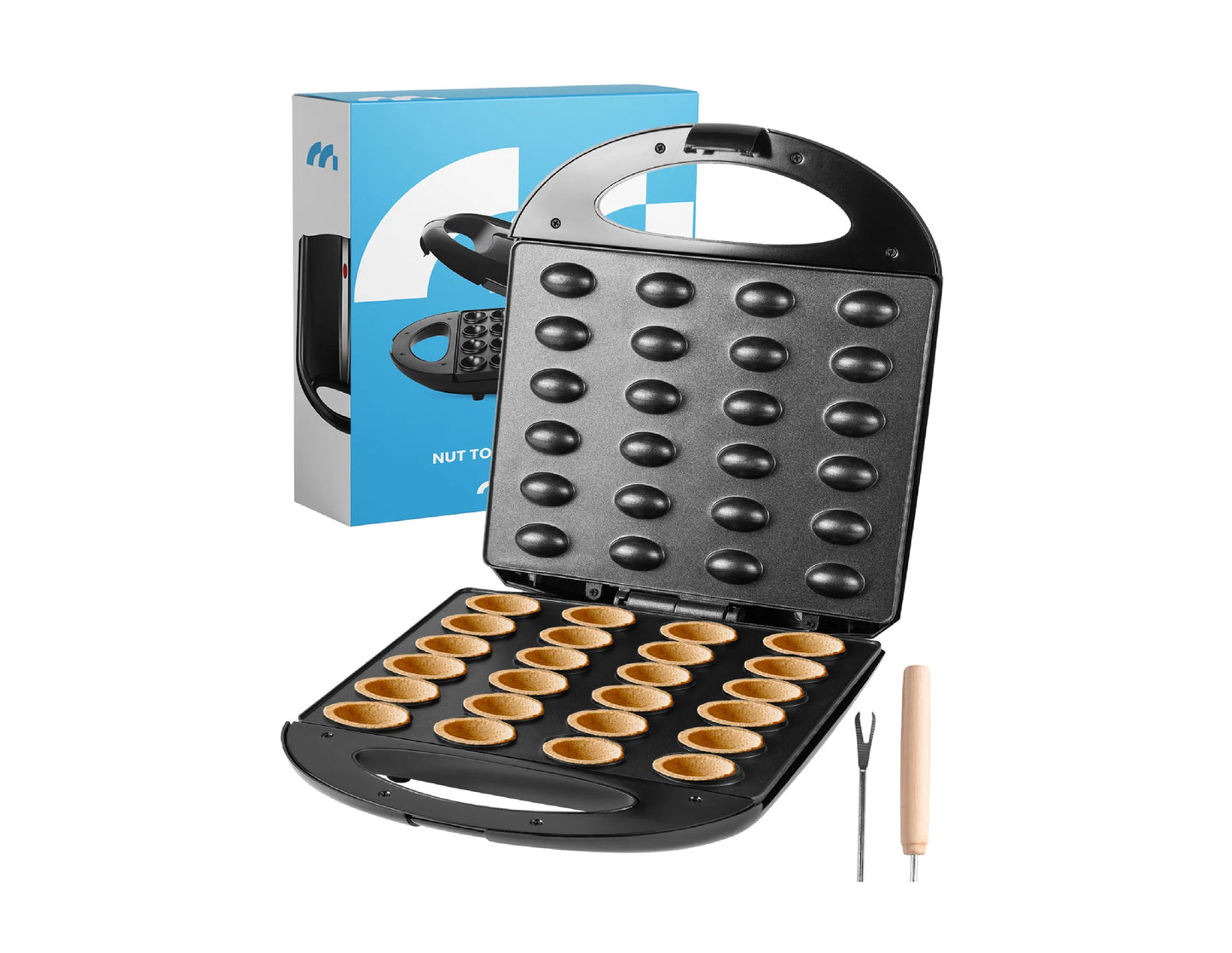 Aparat pentru copt forme coji de nuci PM1600W, 1600W, MalTec 112092