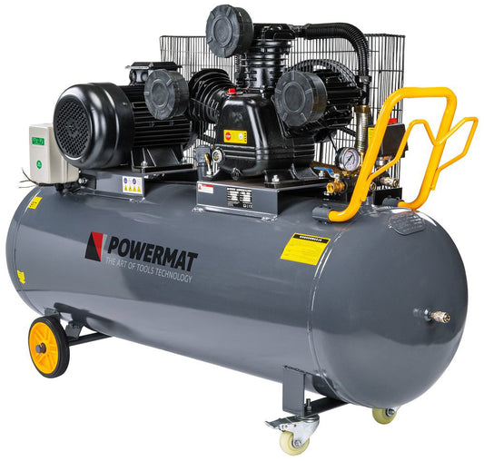 Compresor de aer industrial PM-300T-400V, 7.5 kW, 8 bar, 300 l, Powermat PM1309