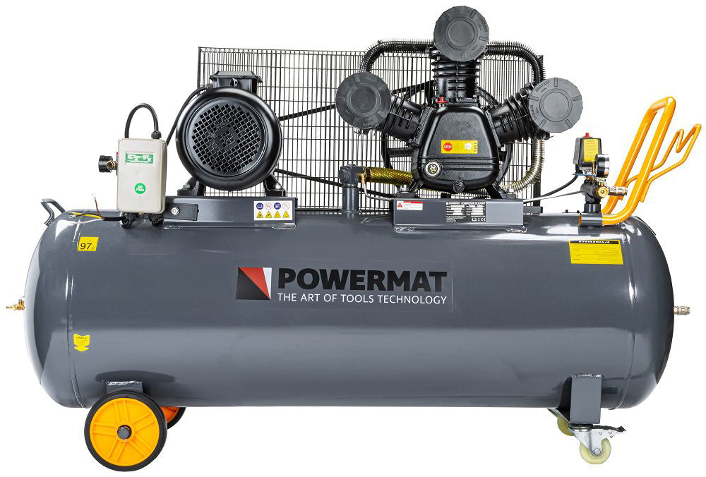 Compresor de aer industrial PM-300T-400V, 7.5 kW, 8 bar, 300 l, Powermat PM1309