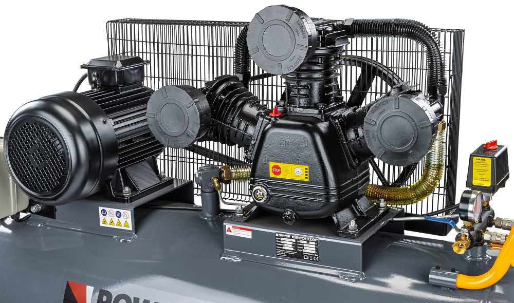 Compresor de aer industrial PM-300T-400V, 7.5 kW, 8 bar, 300 l, Powermat PM1309