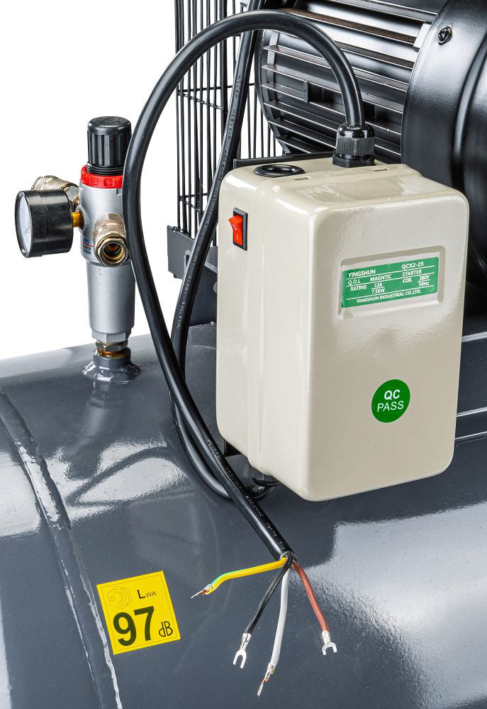 Compresor de aer industrial PM-300T-400V, 7.5 kW, 8 bar, 300 l, Powermat PM1309