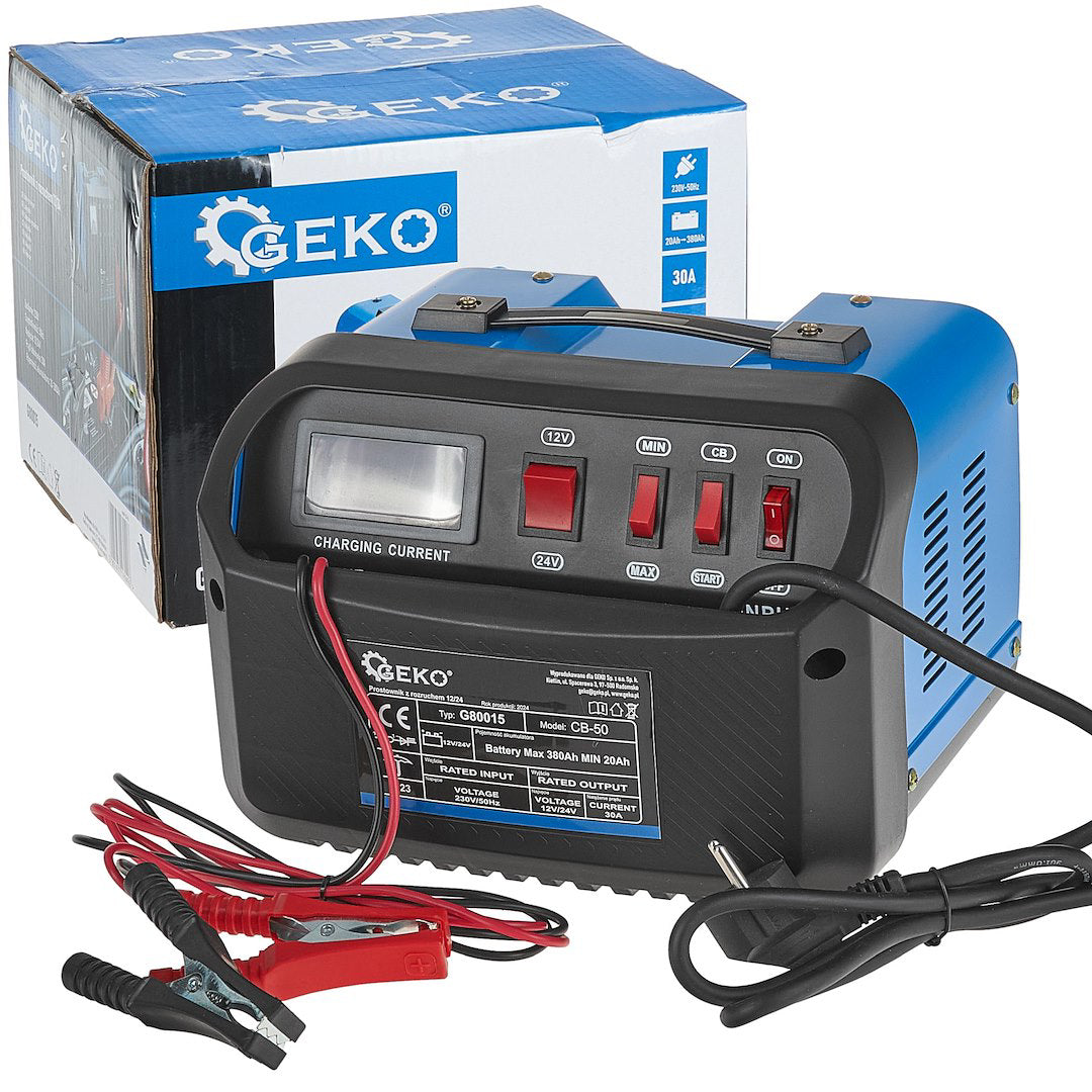 Redresor cu pornire 12/24 CB-50 20-380Ah, Geko G80015