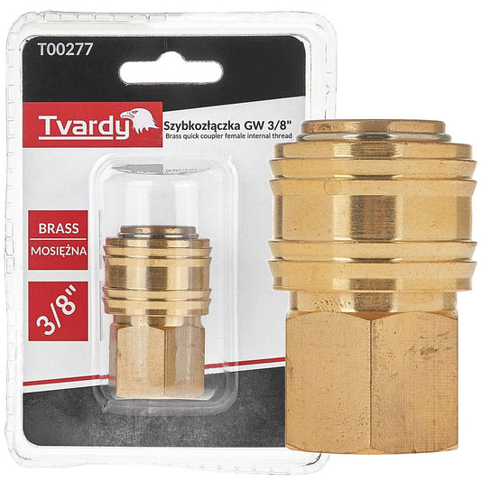 Conector rapid din alama tip mama, filet interior 3 / 8", Tvardy T00277