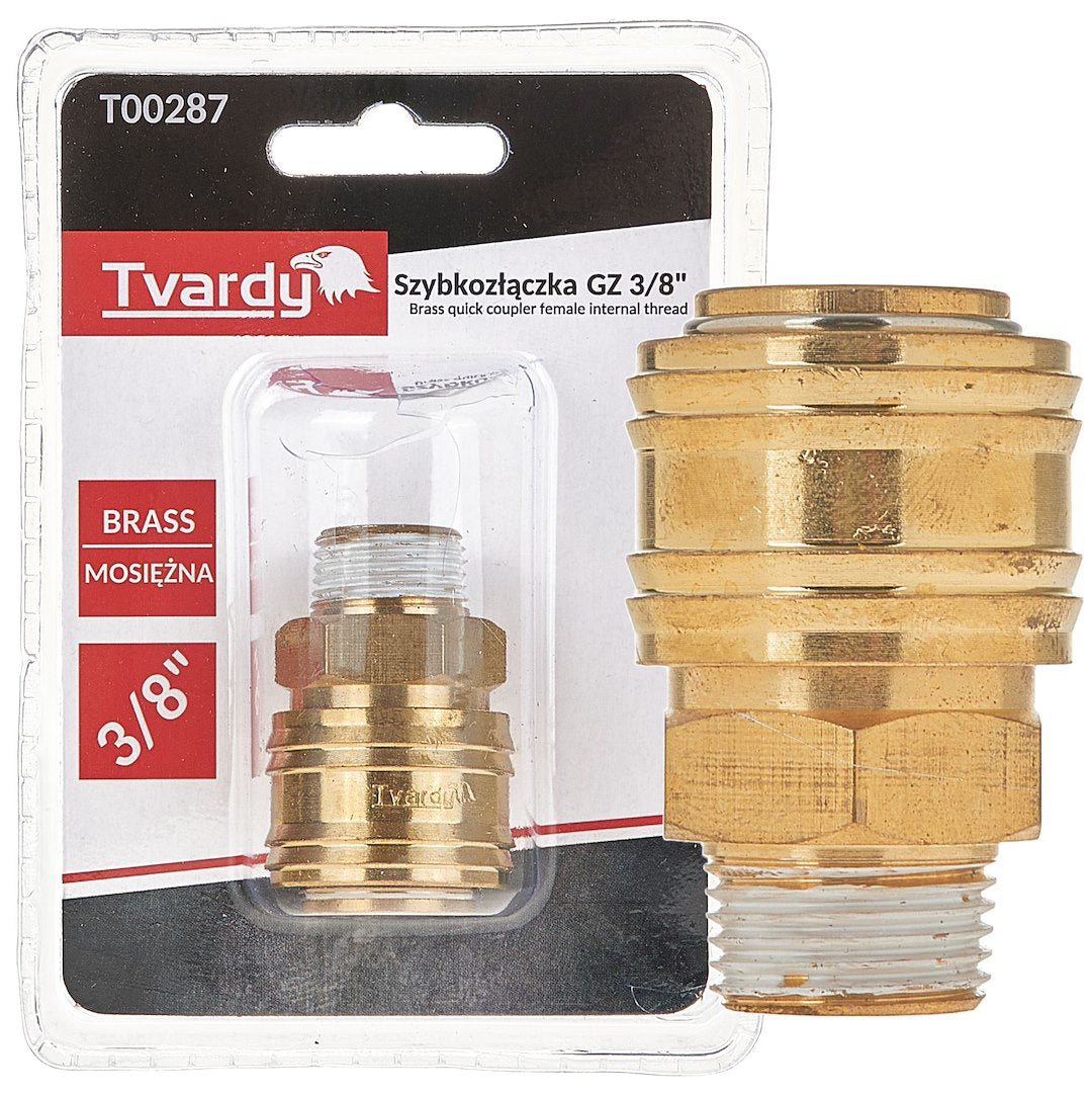 Conector rapid din alama tip mama, filet exterior 3 / 8", Tvardy T00287
