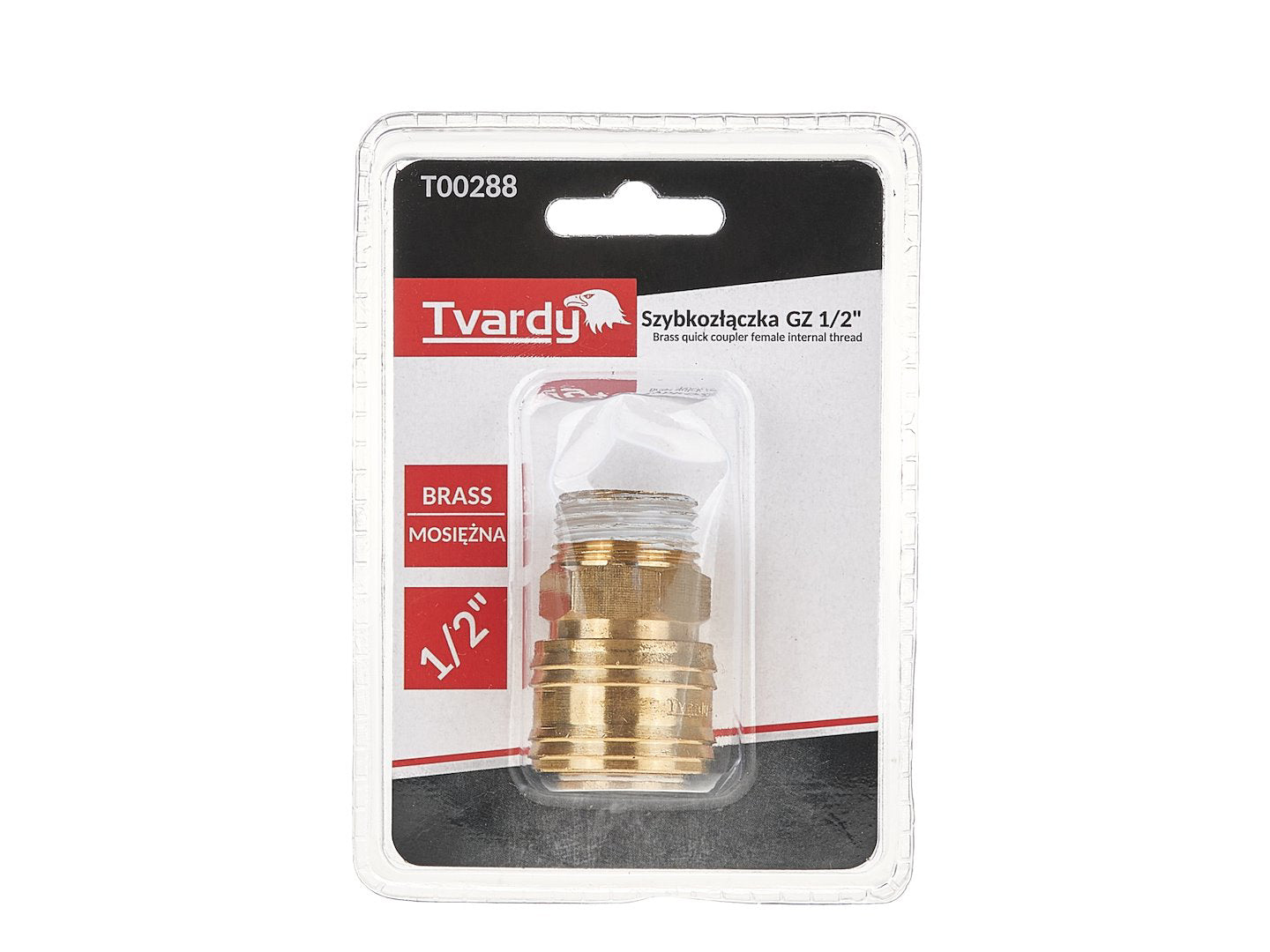 Conector rapid din alama tip mama, filet exterior 1 / 2", Tvardy T00288