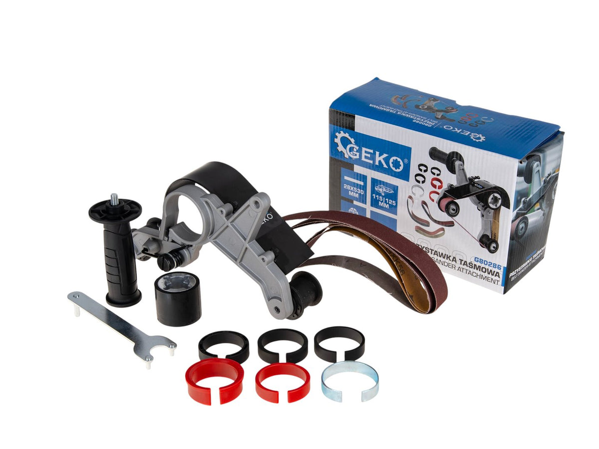 Adaptor cu banda abraziva pentru polizor unghiular, slefuire si lustruire, Geko G80286