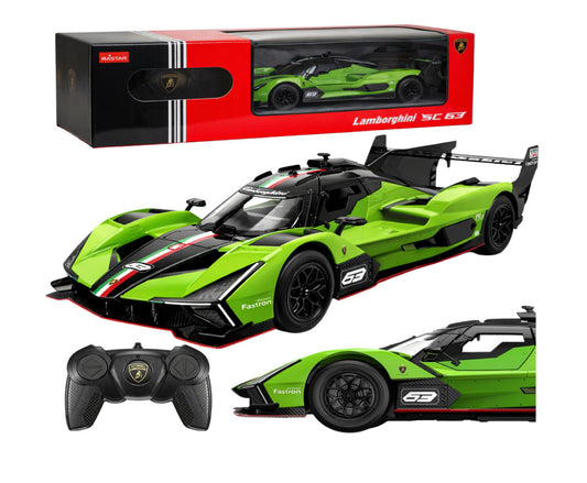 Masinuta cu telecomanda Lamborghini SC63 RC 1:24, verde, Lean 29456