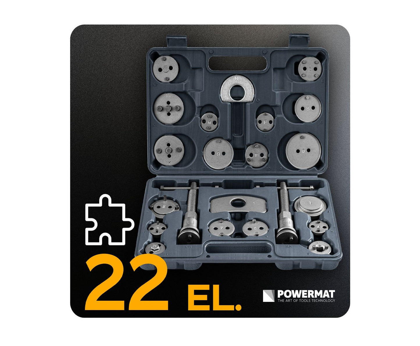 Set presare pistoane etrier frana PM-ZWT-22T, 22 piese, Powermat PM1531