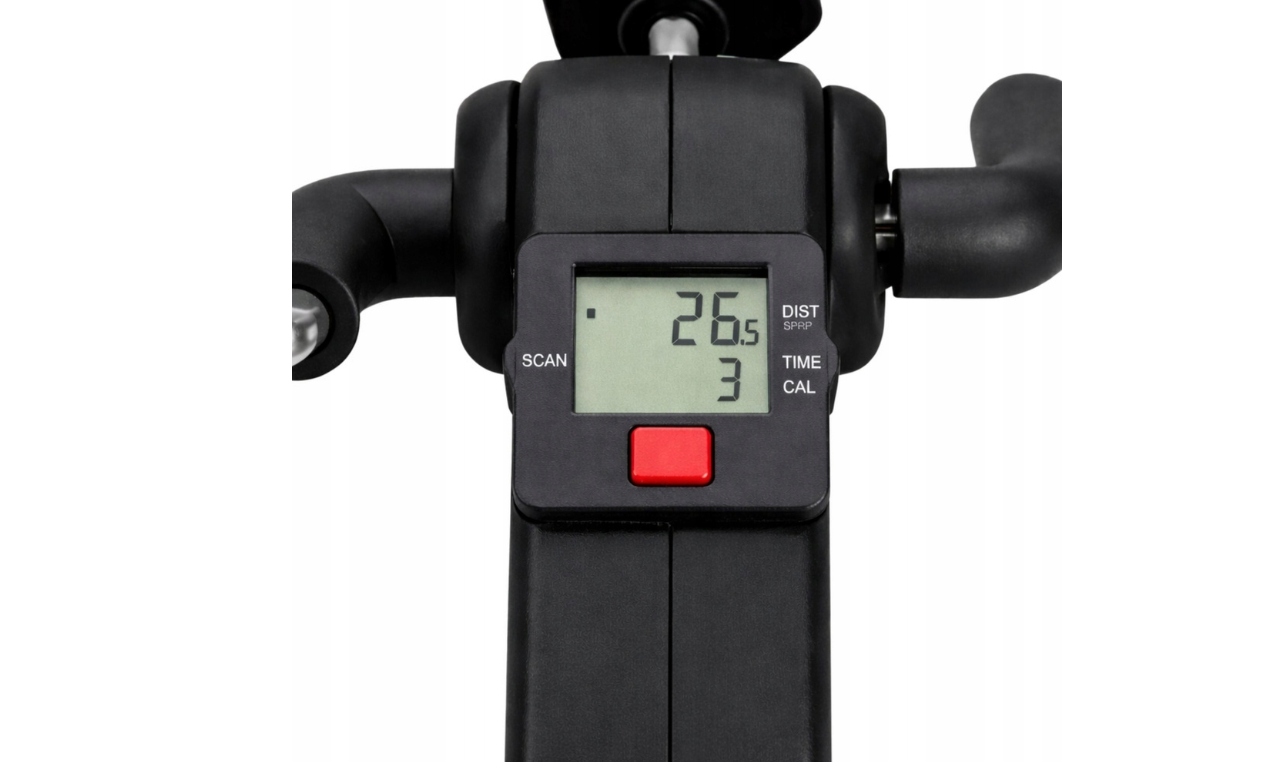 Mini bicicleta fitness Mini Bike 2 in 1 cu contor LCD, negru, Lean 29307