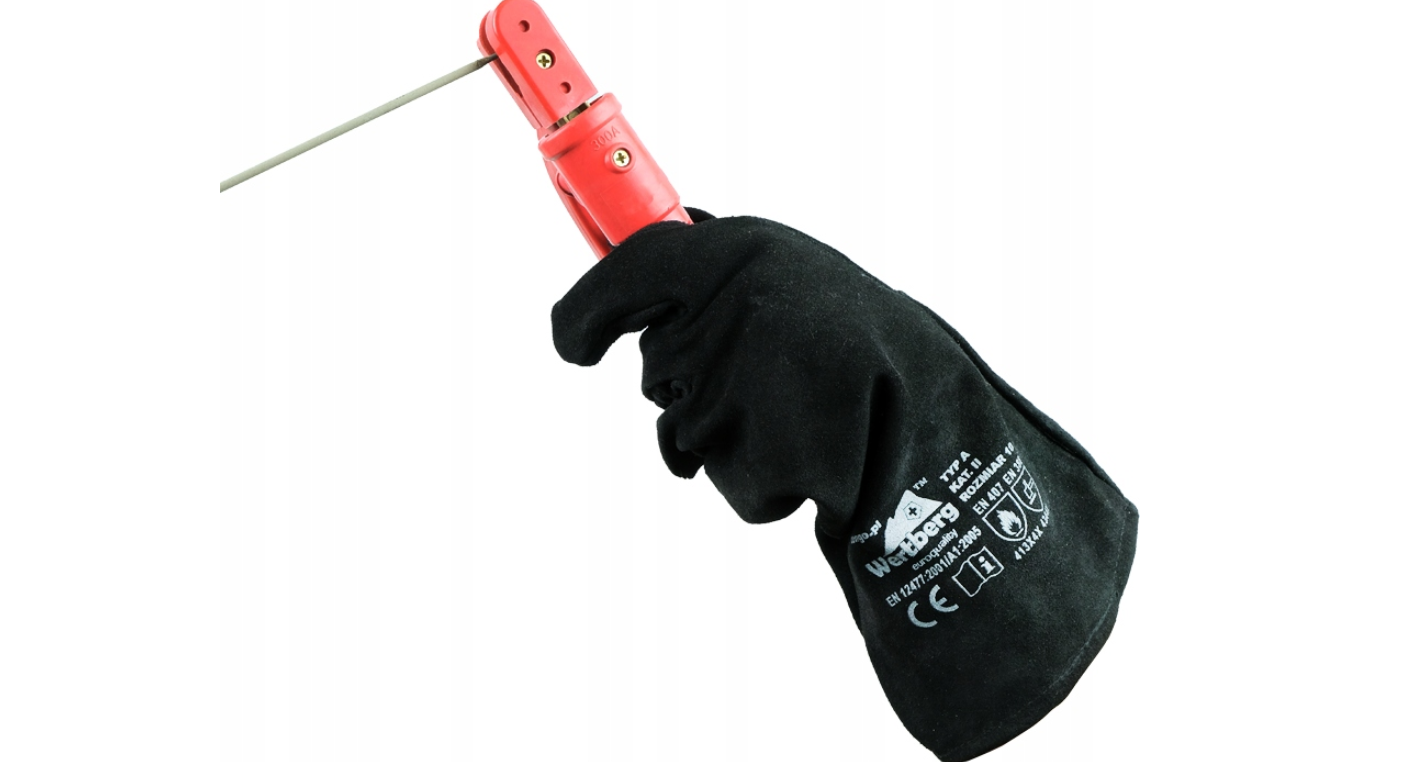 Manusi de sudura din piele Wertberg RSW Black - Marimea 10 (L/XL), protectie termica, piele bovina, Harder HD1774