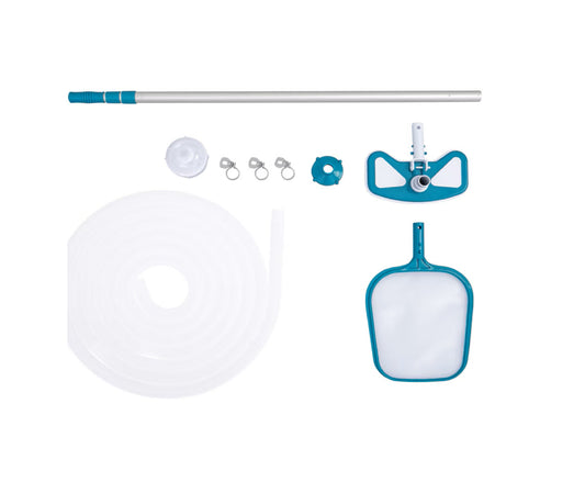 Set intretinere piscina 4 in 1, Ø32 mm/750 cm, plasa, maner telescopic 279 cm, pentru sisteme de filtrare cu debite de la 2.006 l/h, Bestway 16986