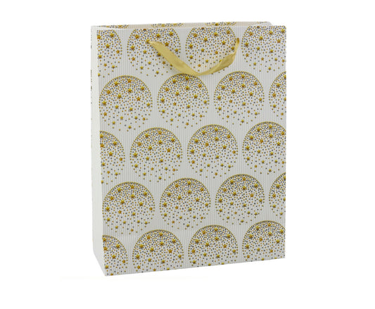 Punga de cadou eleganta cu stelute aurii, 32 x 26 x 12 cm, Lean 21607